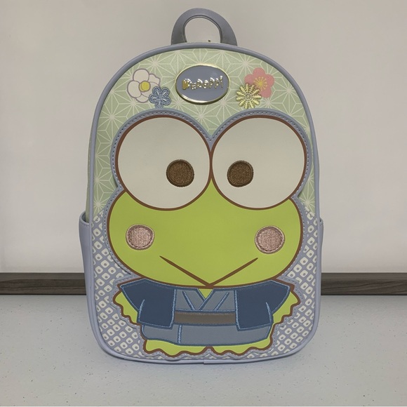 Her Universe Keroppi Wagara Kimono Mini Backpack & Mini Wallet-New - Picture 2 of 13